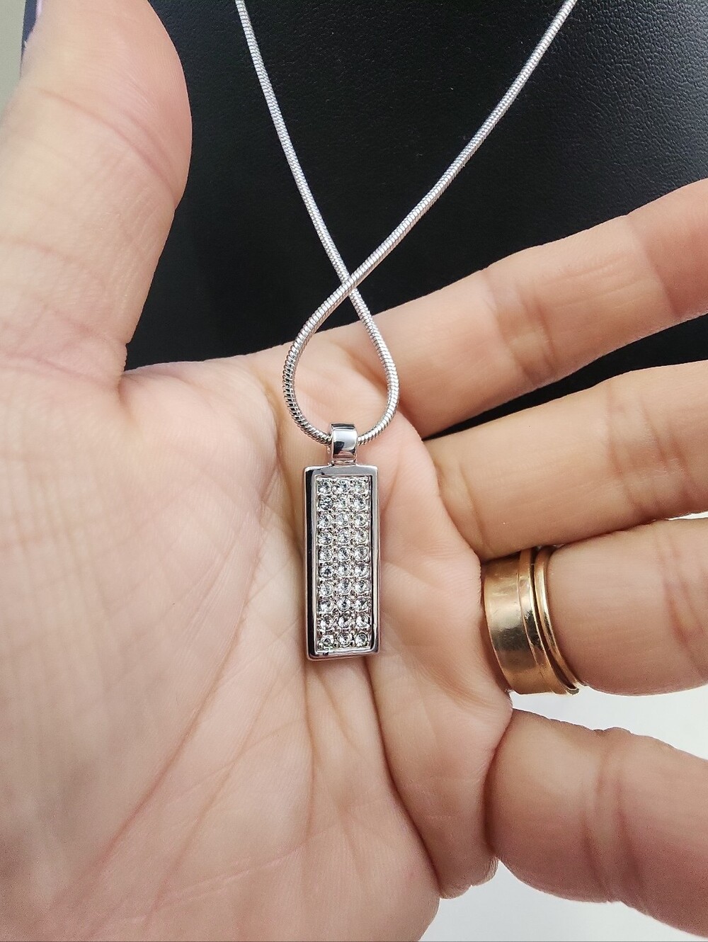 Authentic Vintage Dior Silver Tone Trotter Bar Necklace - Picture 4 of 8